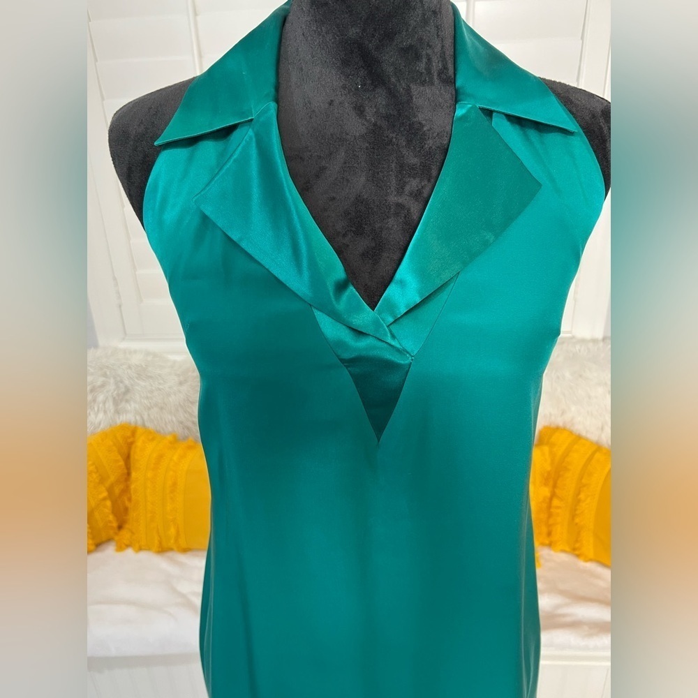 Silk Emerald Green Dress | Size S - Picture 11 of 15